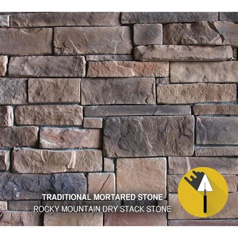 Shop M Rock Rocky Mount Dry Stack 100 Sq Ft Brown Manufactured Stone