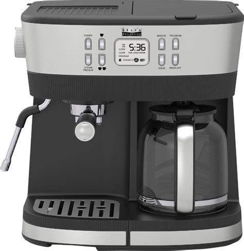 The bella one scoop one cup coffee maker is our first choice from this renowned bella brand. Bella Pro Series Combo 19-Bar Espresso and 10-Cup Drip ...