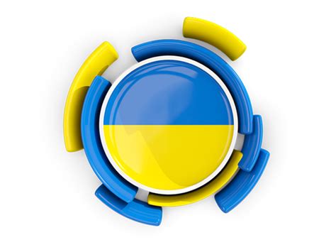 Флаг украины flag of ukraine. Украина, круглый флаг с узором. Скачать иллюстрацию
