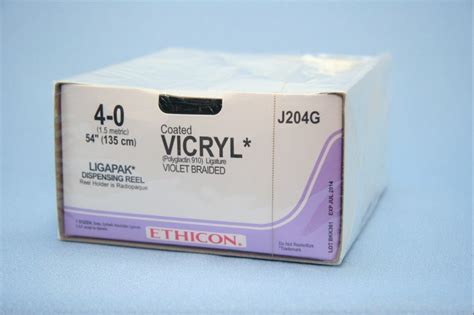 Ethicon Suture J204g 4 0 Vicryl Violet 54 Strand Ligapak