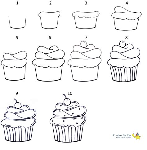 Https://tommynaija.com/draw/drawings On How To Draw A Cupcake