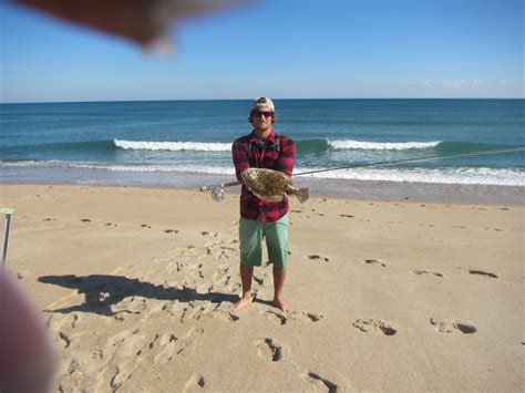 Big Flounder I Caught Off The Beach Outer Banks Nc On The Fly Rod