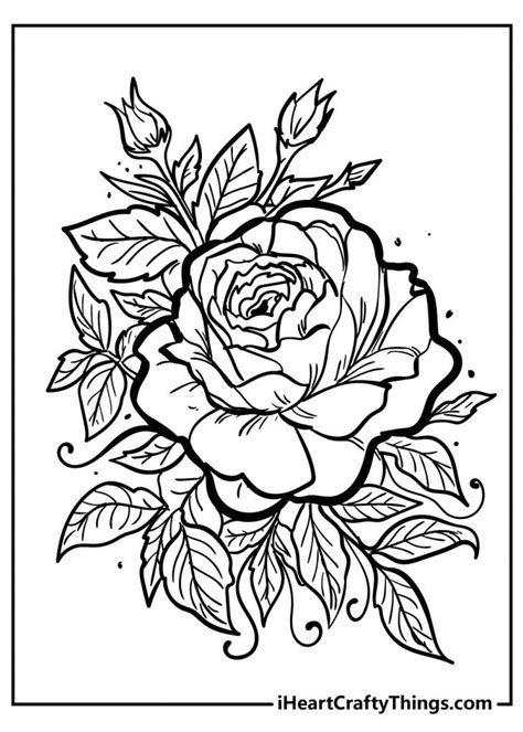 Rose Coloring Pages Original And 100 Free 2021