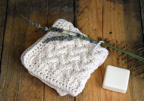 Knit Cotton Washcloth With Crochet Edge · Nourish And Nestle