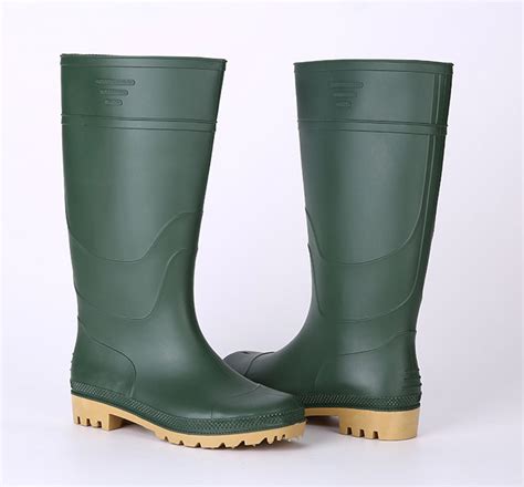 China Green Color Plastic Rain Boots Plastic Boots Rain Boots