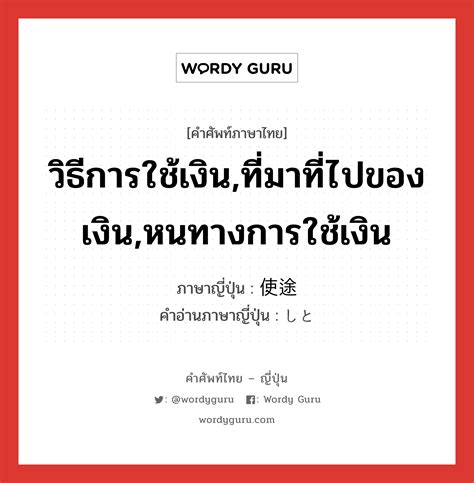 วิธีการใช้เงิน,ที่มาที่ไปของเงิน,หนทางการใช้เงิน แปลว่า? คำศัพท์ในกลุ่ม
