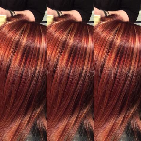 The full cost of my color and highlights package is less than what i spend on tips! HopeTheHairapist on Instagram: ""Burnt Sienna" inspired color with my own little twist! Loving ...