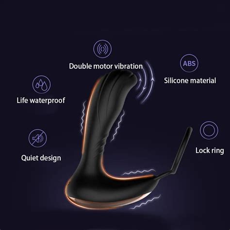 5ps Wireless Remote Control Prostate Massage Vibrator For Men Delay Ejaculation Ring Butt Plug