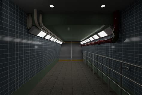 Yosuke Inoue Underground Corridor Using Blender