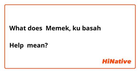 What Is The Meaning Of Memek Ku Basah Help😂 Question About Indonesian Hinative