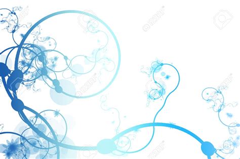 Free Download Blue Abstract Curving Line Vines In White Background