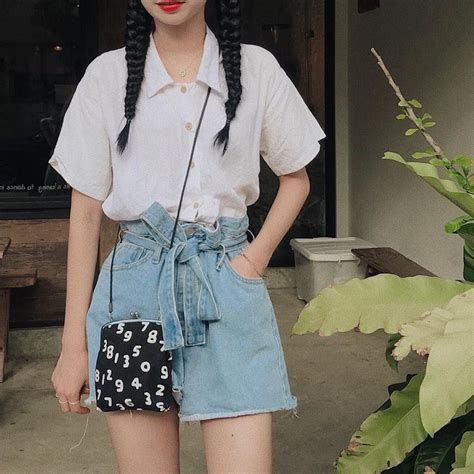 Korean Outfits Ulzzang Girl Things To Buy Denim Skirt Korean