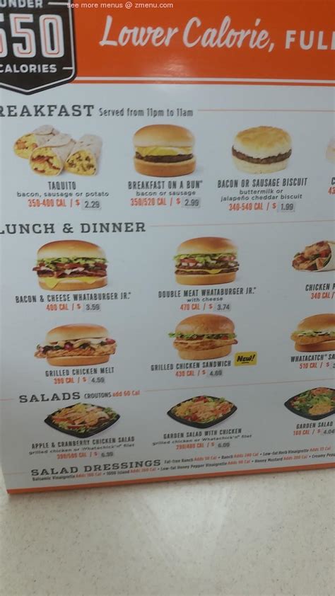 Menu At Whataburger Fast Food Hondo 229 19th St