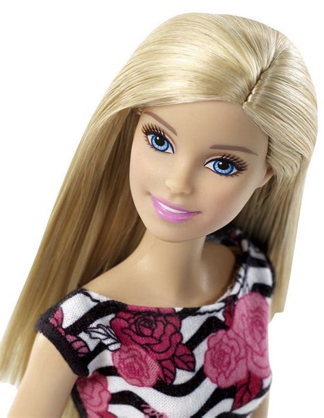 2016 Barbie Basic Pink Tastic Doll Roses On Black And White Striped