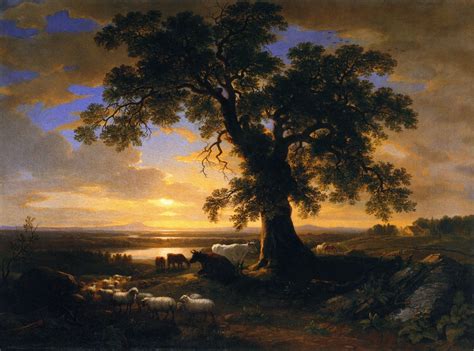 The Solitary Oak Painting Asher B Durand Oil Paintings