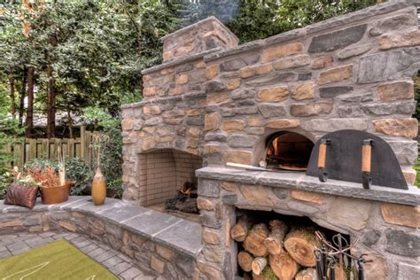 Outdoor Fireplace Pizza Oven Paradise Restored Landscaping Outdoor