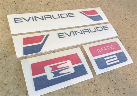 Evinrude Mate 2 Vintage Outboard Motor Decal Kit Free Ship Free Fish