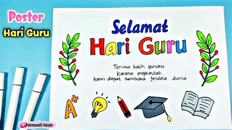 Cara Membuat Poster Tema Hari Guru Menggambar Tema Hari Guru