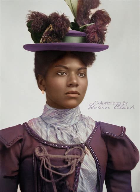 a victorian era woman of color circa late 1800s colorized by robin clark