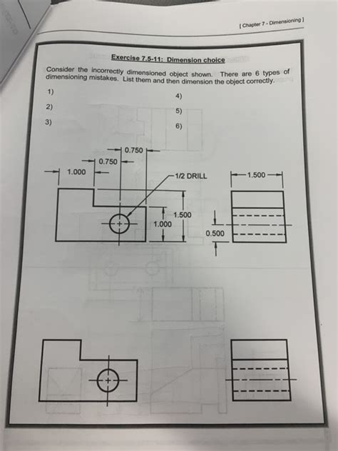 Solved Chapter 7 Dimensioning Exercise 75 11 Dimension