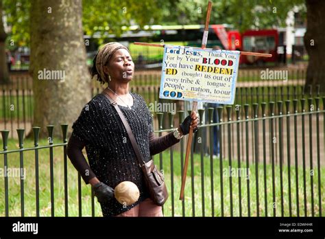 Woman Speaker At Speakers Corner Hyde Park London Where Anyone Can