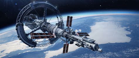 Sci Fi Space Station Art By Shaun Aaa