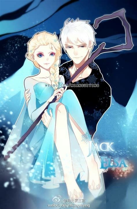 Elsa And Jack Frost The Queen And Her Guardian Frozen Love Elsa Frozen Disney Frozen