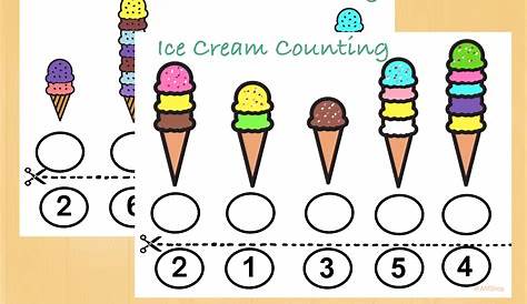 ice cream missing numbers worksheet