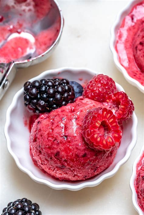 Mixed Berry Sorbet Recipe With Images Sorbet Recipes Berry