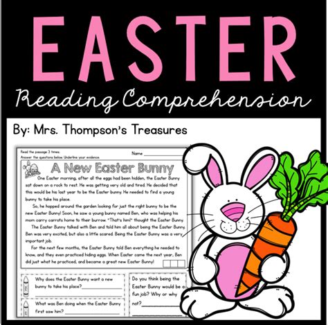 Easter Reading Comprehension Mrs Thompsons Treasures