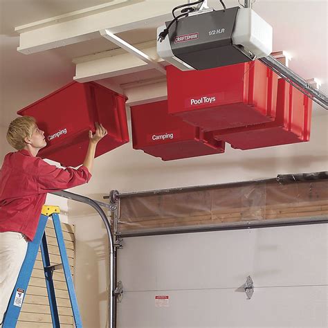 Create A Sliding Storage System On The Garage Ceiling In 2020 Easy