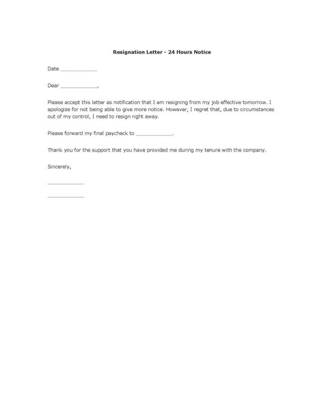 Resignation Letter Templates Templatedose