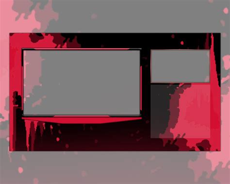 Twitch Overlay Red Black Screens Facecamwebcam Panel Etsy