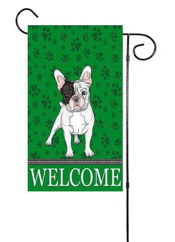 French Bulldog Dog Garden Flag – Shut The Front Door by Unique Textile ...