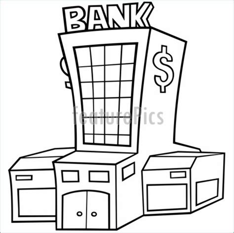 Bank Coloring Pages For Kids Coloring Pages