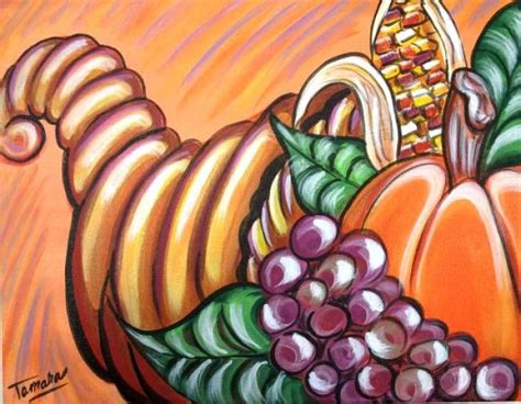 Thanksgiving Thanksgiving Art Fall Canvas Painting Acrylic Painting