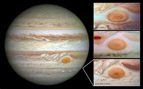 Nasas Hubble Shows Jupiters Great Red Spot Is Smaller
