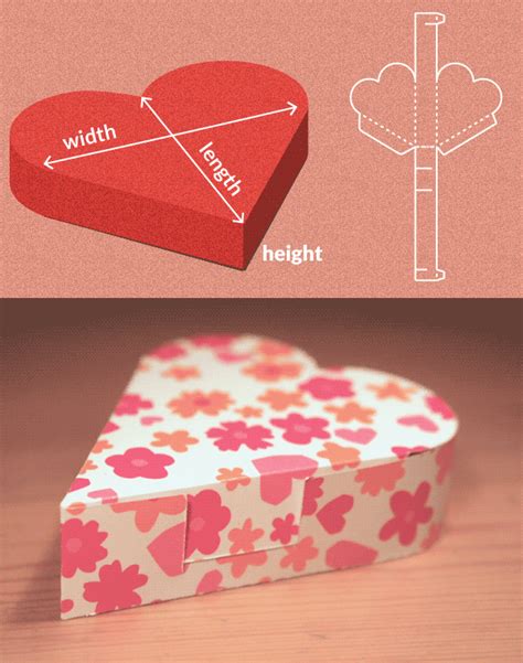 Free Custom Sized And Ready To Print Template For A Heart Shaped Box