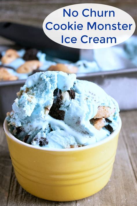 No Churn Cookie Monster Ice Cream Recipe Mama Likes To Cook