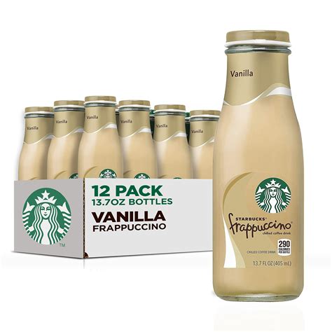 Starbucks Frappuccino Coffee Drink Vanilla 13 7 Fl Oz Pack Of 12