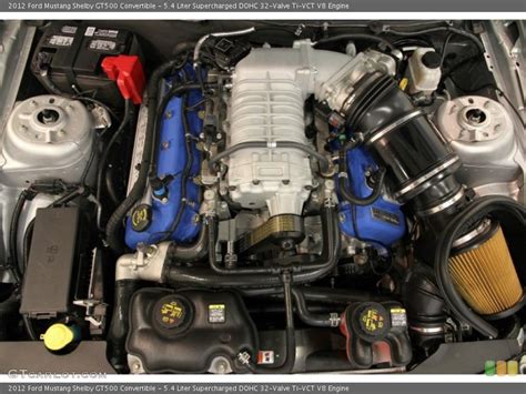 54 Liter Supercharged Dohc 32 Valve Ti Vct V8 2012 Ford Mustang Engine