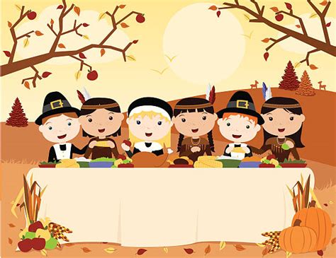 Thanksgiving Pilgrims Illustrations Royalty Free Vector Graphics