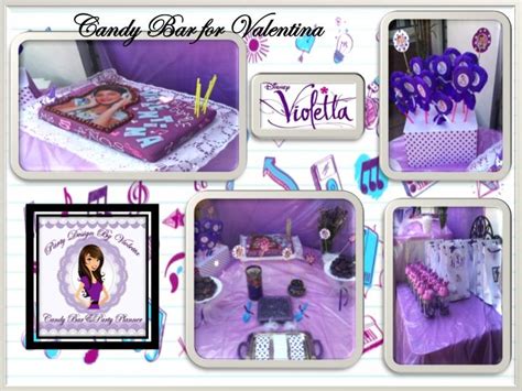 Candy Bar Violetta Disney Theme Party Elena Birthday Party Disney