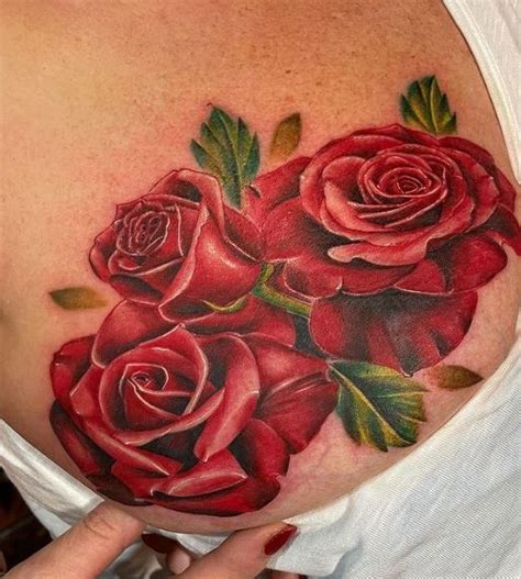 top more than 84 rose tattoo on breast best vn