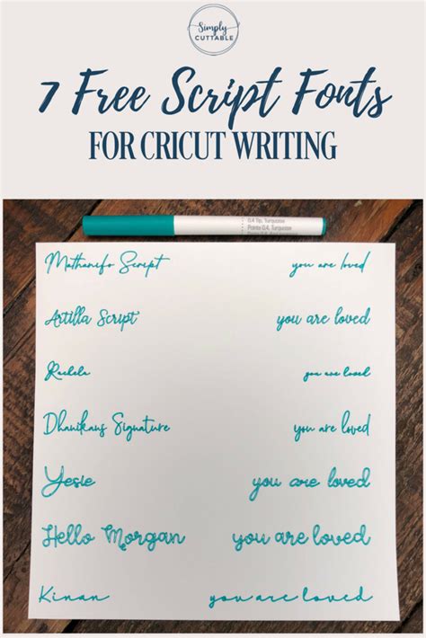 Make money when you sell · >80% items are new · huge savings 7 Free Script Writing Fonts for Your Cricut | Script ...