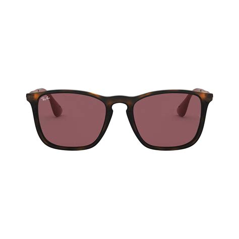 Men S Square Sunglasses Havana Dark Violet Ray Ban® Touch Of Modern