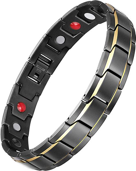 Jeracol Magnetic Bracelet Men With Health 4 Element Magnets Mens Magnetic Bracelets For