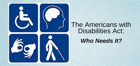 The Americans With Disabilities Act Ada Who National Disability