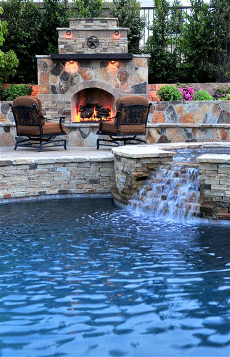 Traditional Pool With Fireplace Traditional Pool