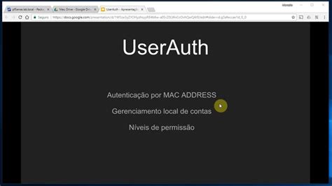 Userauth Autentica O Para Redes Wi Fi Usu Rios Locais E Mac No